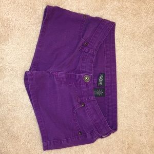 City Streets purple shorts size 0
